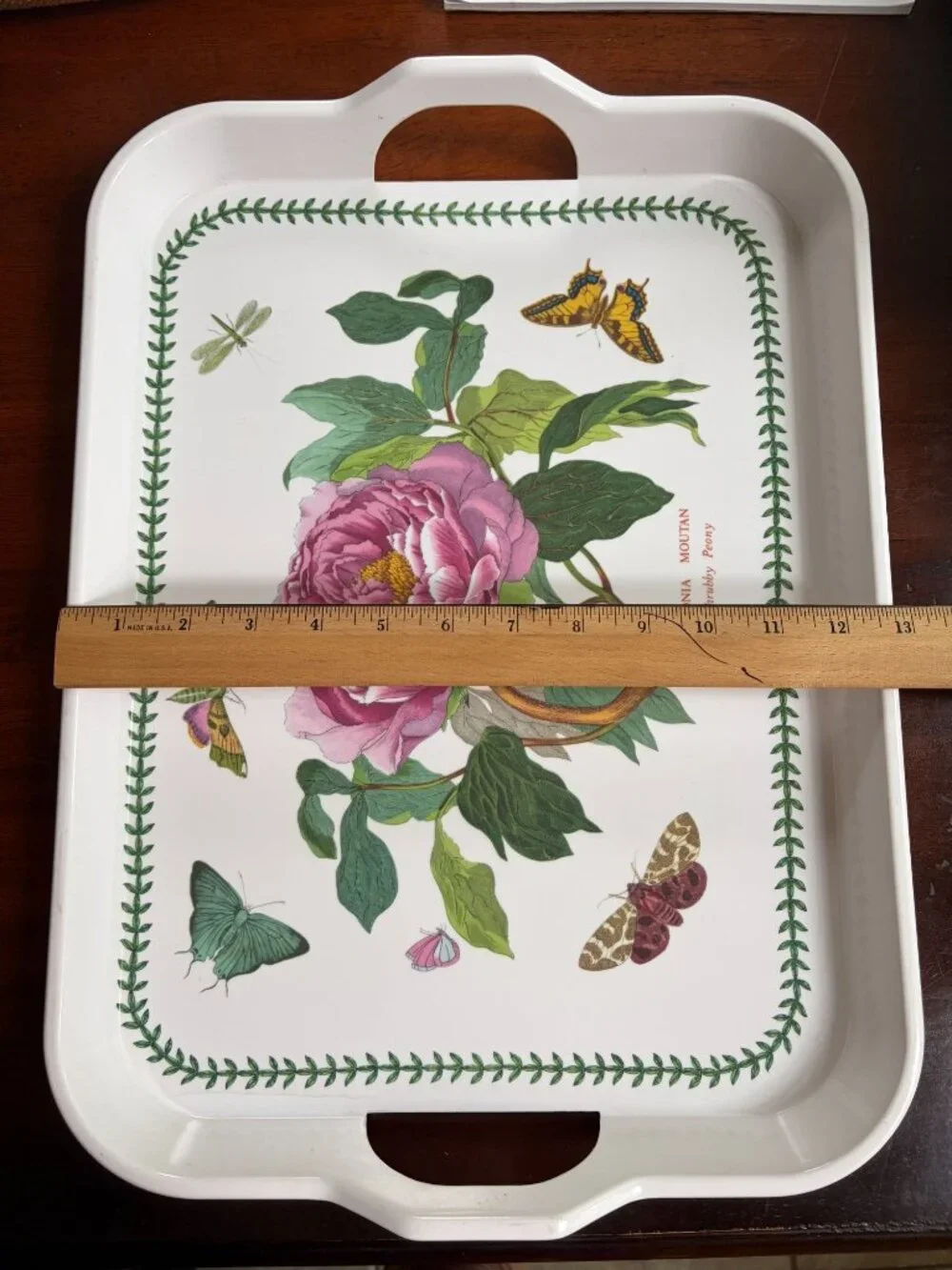 Portmeirion Botanic Garden Melamine, Handled Serving Tray, England